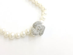 Snap Clasp, 18x20mm, Rose, Pearl Clasp, Price Per Piece - amakeit bead 天富