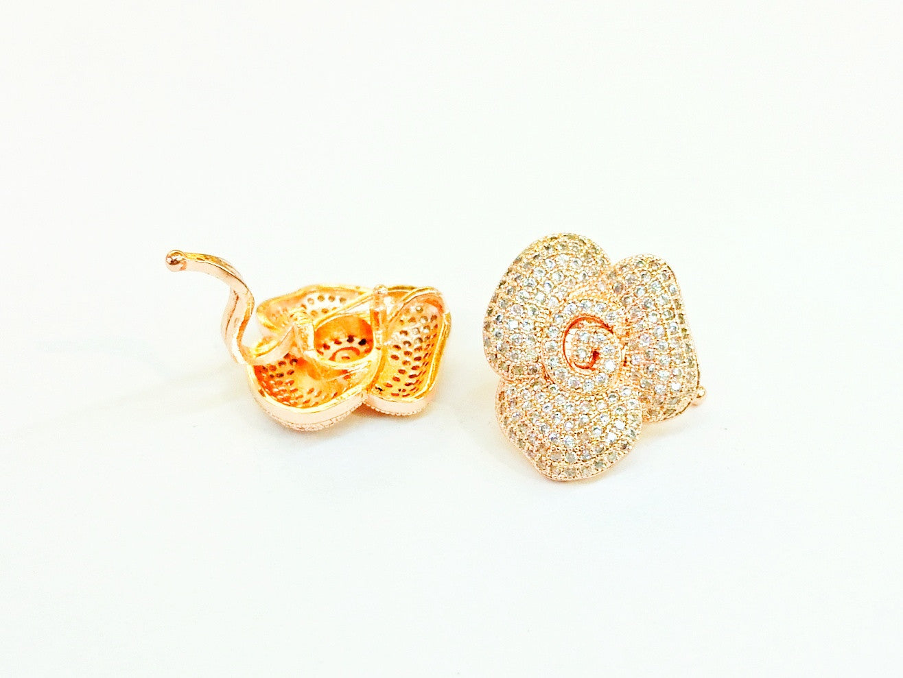 Snap Clasp, 18x20mm, Rose, Pearl Clasp, Price Per Piece - amakeit bead 天富