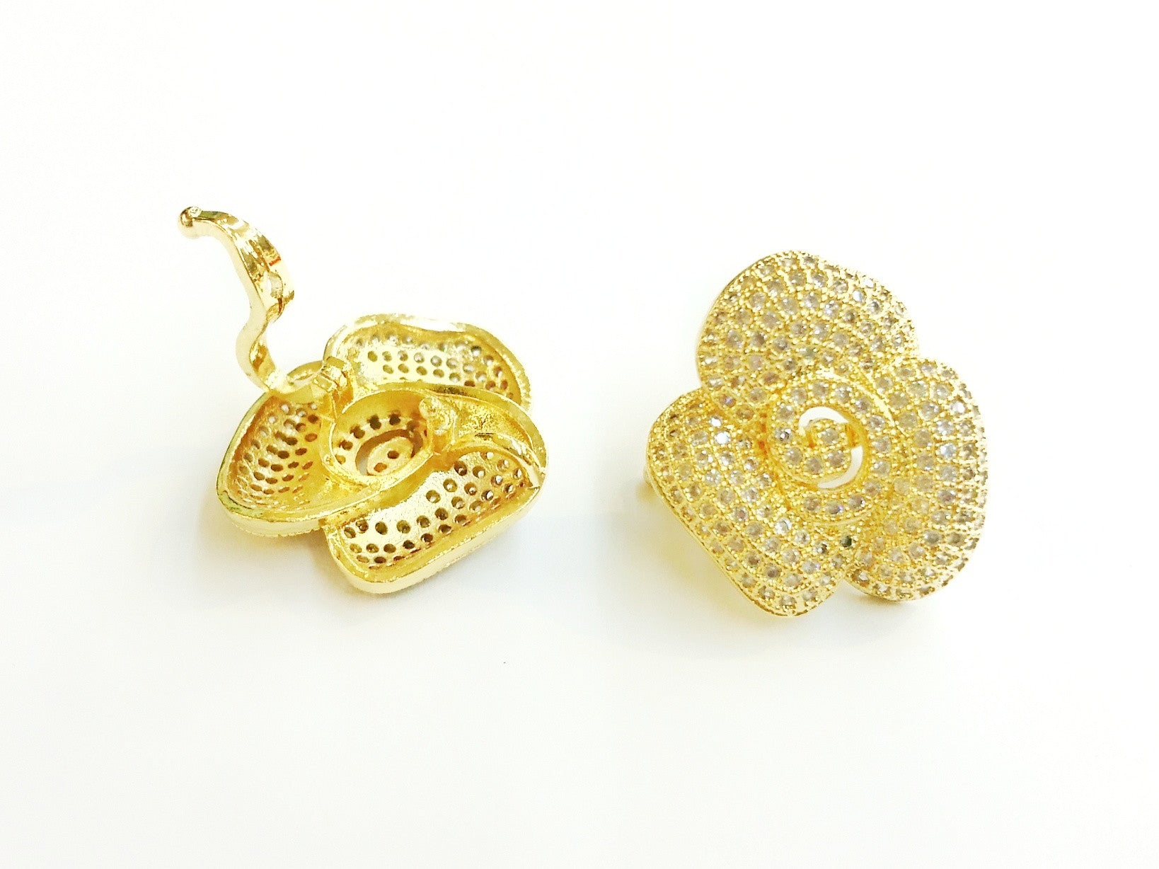 Snap Clasp, 18x20mm, Rose, Pearl Clasp, Price Per Piece - amakeit bead 天富