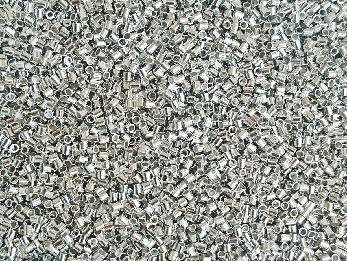 Crimp Bead, 1.5mm, Tube, 1mm Hole, Price Per 500 Pieces - amakeit bead 天富