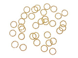 Jump Rings, Brass, Twisted Open Jump Rings, 6mm,  24 Pieces | 銅開口圈, 扭紋, 6mm, 24個