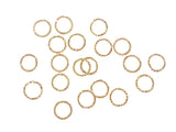 Jump Rings, Brass, Twisted Open Jump Rings, 7mm, 24 Pieces | 銅開口圈, 扭紋, 7mm, 24個
