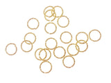 Jump Rings, Brass, Twisted Open Jump Rings, 8mm, 24 Pieces | 銅開口圈, 扭紋, 8mm, 24個