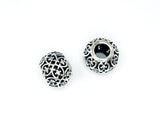 Large Hole Bead, Sterling Silver, 8.5x10.5mm, Cubic Zirconia | 閃石銀珠, 8.5x10.5mm