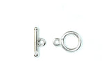 Toggle Clasp, Sterling Silver, Round | OT扣, 925銀, 9mm圓形