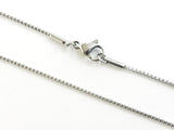 20" Stainless Steel Necklace, 1.2mm Square Box Chain | 20“ 不鏽鋼項鏈 1.2mm方形盒子鏈