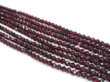 Gemstone beads, faceted round, Garnet | 天然水晶, 圓形切面, 石榴石
