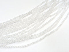 天然水晶, 圓形切面, 2mm, 白水晶