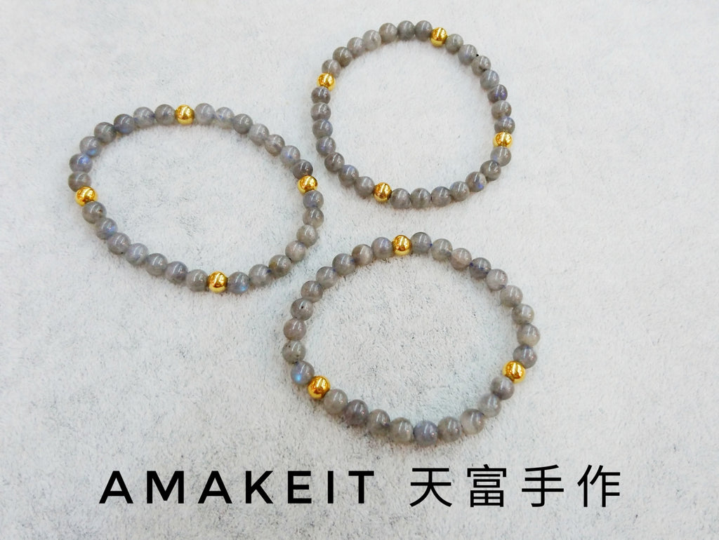 Made to order - Labradorite, Single loop, Gemstone Bracelet | 訂製手鏈, 拉長石, 單圈, 天然水晶