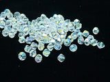 Bicone Glass Bead, 6mm, clear AB, 72pcs | 雙尖水晶玻璃, 6mm, 透明白AB, 72粒