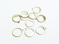 圓形銅片, 15x17mm, 黃銅色, 10個