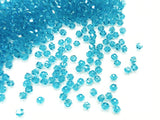 Bicone Glass Bead, 3mm, sky blue, 144 Pcs | 雙尖水晶玻璃, 3mm, 寶藍, 144粒
