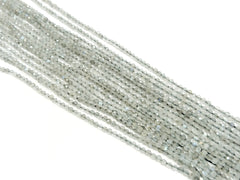 天然水晶, 圓形切面, 2.4mm, 冰曜石