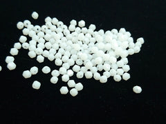 雙尖水晶玻璃, 4mm, 實白色, 144粒