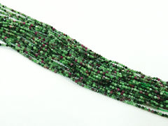 天然水晶, 圓形切面, 紅綠寶