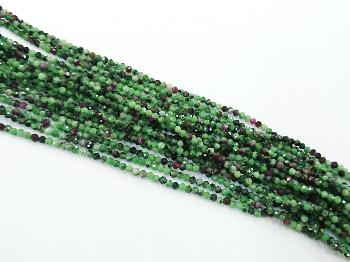 天然水晶, 圓形切面, 紅綠寶