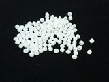 Bicone Glass Bead, 3mm, white, 144 Pcs | 雙尖水晶玻璃, 3mm, 實白色, 144粒