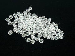 雙尖水晶玻璃, 4mm, 透明白, 144粒