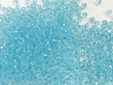 Bicone Glass Bead, 3mm, Light Cyan, 144 Pcs | 雙尖水晶玻璃, 3mm, 淺寶藍, 144粒