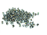 Bicone Glass Bead, 4mm, silver, 144 Pcs | 雙尖水晶玻璃, 4mm, 銀色, 144粒