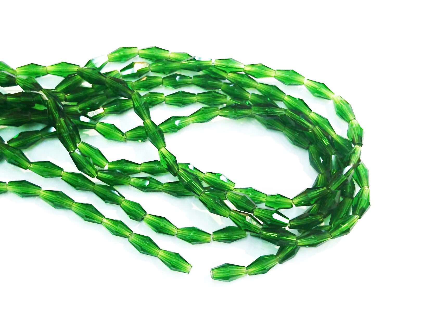 Bead, Glass, 4x8mm, Long Bicone | 玻璃珠 4x8mm 長角珠