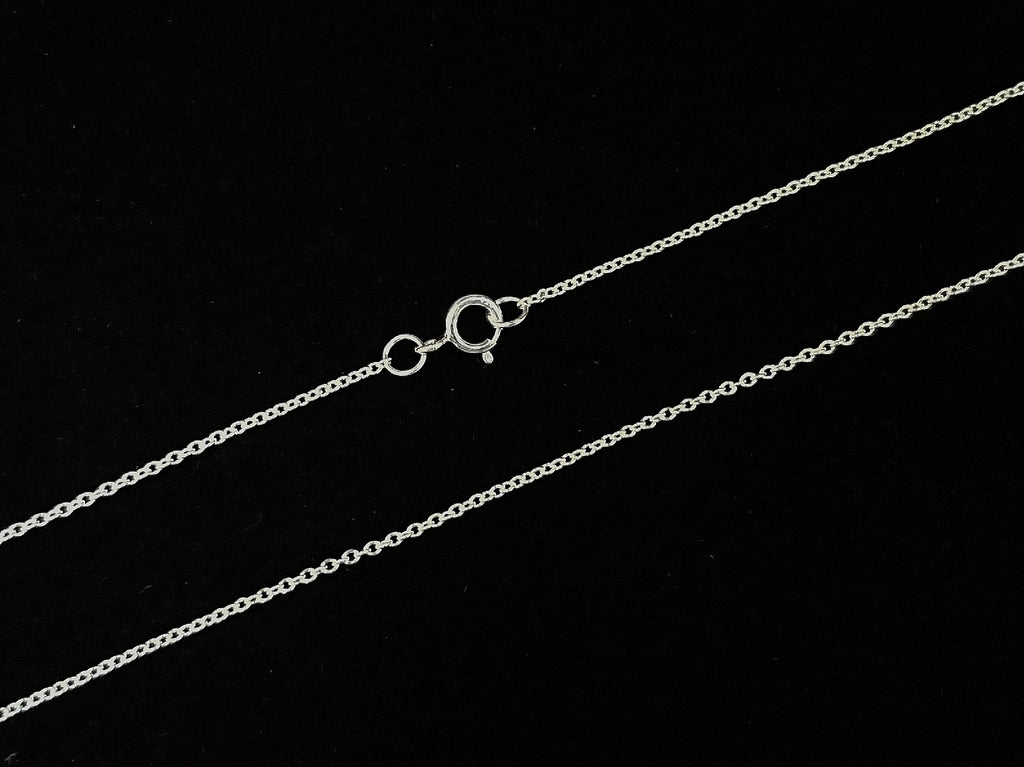 16"/18" Sterling Silver Necklace, 1.1mm Cable Oval Chain | 16"/18" 925銀項鏈 1.1mm O字鏈