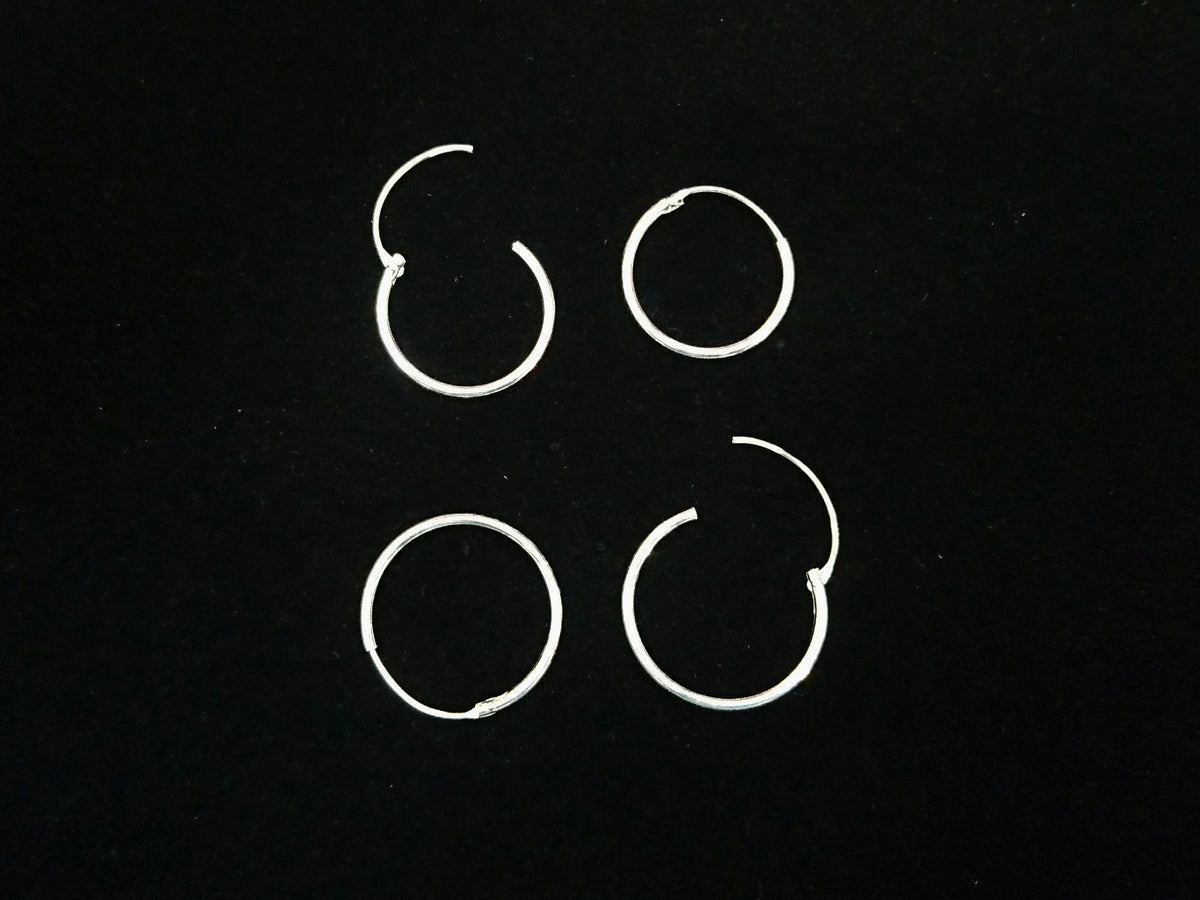 Loop Hoop Earring, Sterling Silver | 925銀耳圈