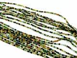 Gemstone beads, faceted round, 1.9mm, dark tone tourmaline | 天然水晶, 圓形切面, 1.9mm, 彩黑碧璽