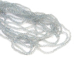 玻璃珠, 3x3.5mm, 切面扁珠, 鍍面透灰(染色)