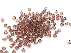 Bicone Glass Bead, 4mm, Medium Purple, 144 Pcs | 雙尖水晶玻璃, 4mm, 中紫, 144粒