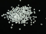 Bicone Glass Bead, 3mm, clear, 144 Pcs | 雙尖水晶玻璃, 3mm, 透明白, 144粒