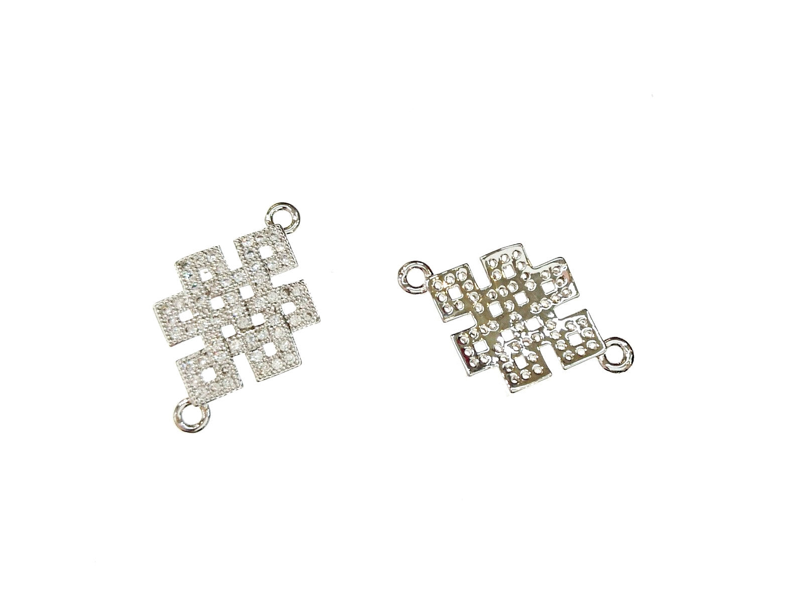 Cubic Zirconia Link, 14x22mm, Price Per Piece - amakeit bead 天富