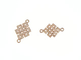 Cubic Zirconia Link, 14x22mm, Price Per Piece - amakeit bead 天富