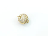 Rhinestone Magnetic Clasp, 10mm Ball, Clear Cubic Zirconia, Price Per Piece - amakeit bead 天富