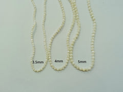 MOP shell round beads, 3.5mm to 8mm, Price Per Strand - amakeit bead 天富