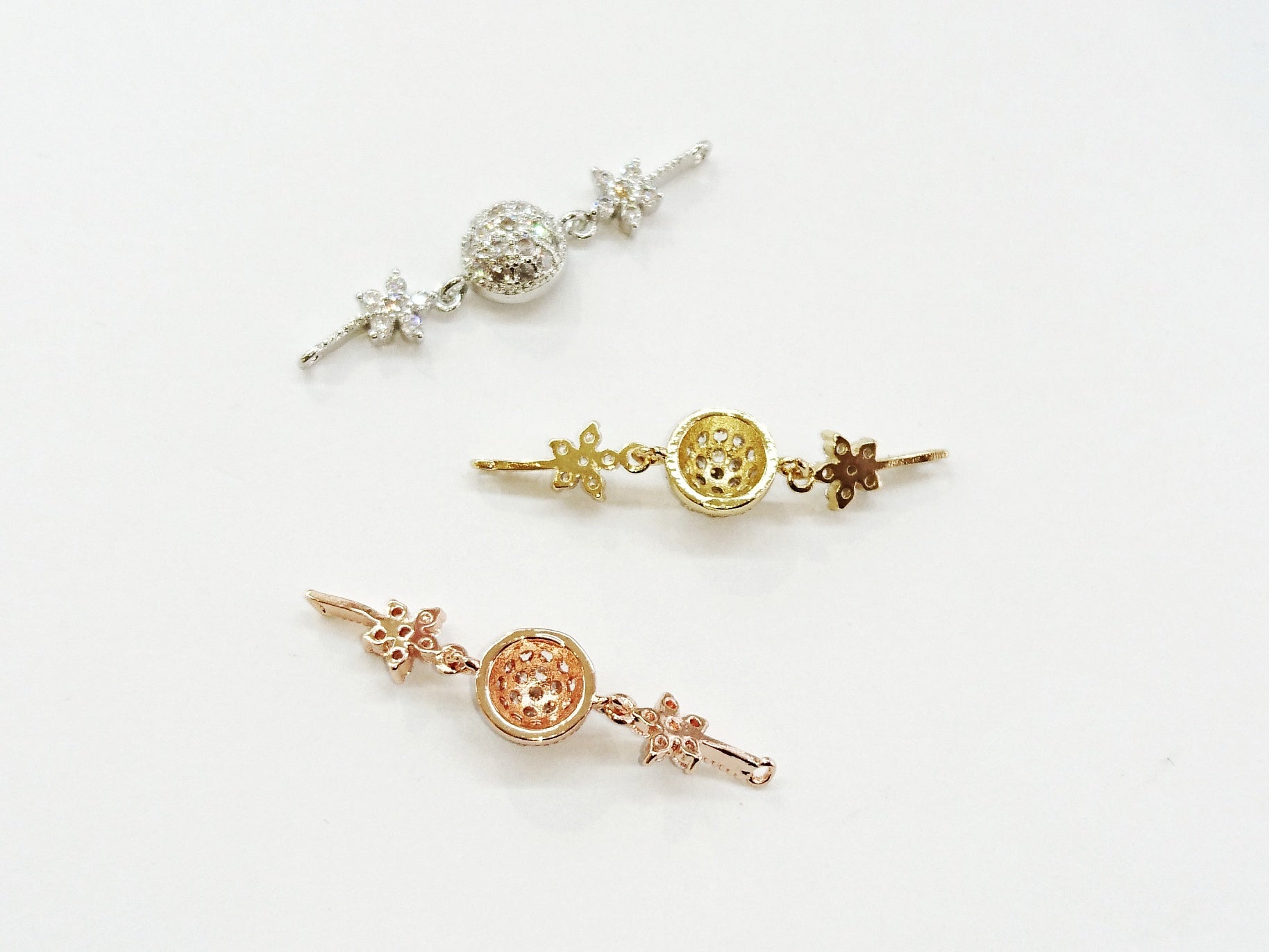 Cubic Zirconia Link, 8x35mm, Price Per Piece - amakeit bead 天富