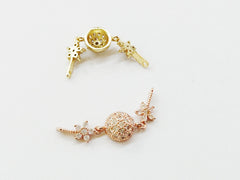 Cubic Zirconia Link, 8x35mm, Price Per Piece - amakeit bead 天富