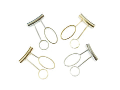 Brass findings, 25x5x44mm, T-shape, Circle, Price Per 2 Pieces - amakeit bead 天富