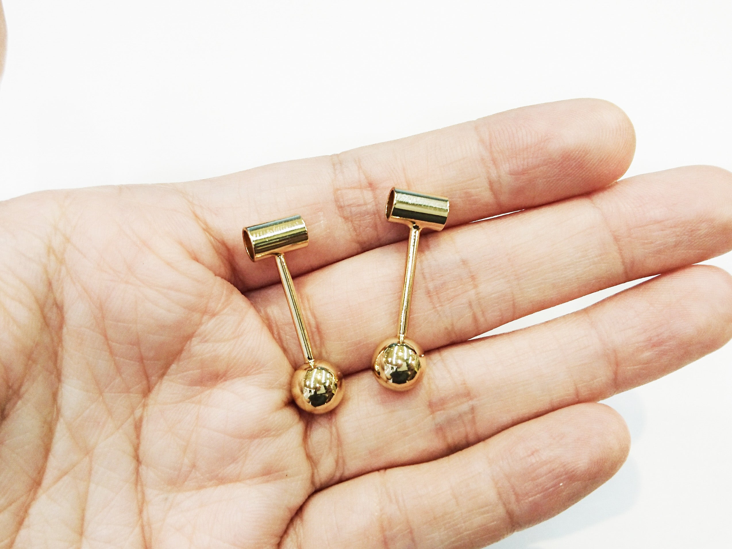 Brass findings, 8x29mm, T-shape, Price Per 2 Pieces - amakeit bead 天富