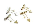 Brass findings, 25x5x39mm, T-shape, Arrow, Price Per 2 Pieces - amakeit bead 天富