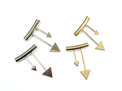 Brass findings, 25x5x39mm, T-shape, Arrow, Price Per 2 Pieces - amakeit bead 天富