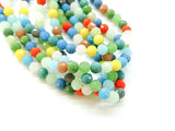 Glass beads, 8mm Round, 96 facets cut, assorted color set, price per strand - amakeit bead 天富