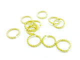 Jump Ring, 13mm Twisted Brass Jump Rings, 20 Pieces Per Pack - amakeit bead 天富