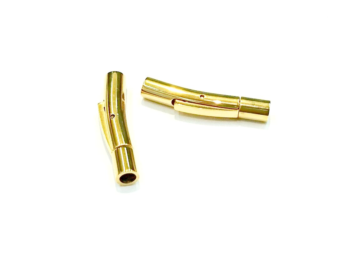 繩尾按扣, 不鏽鋼, 5x28mm, 3mm繩