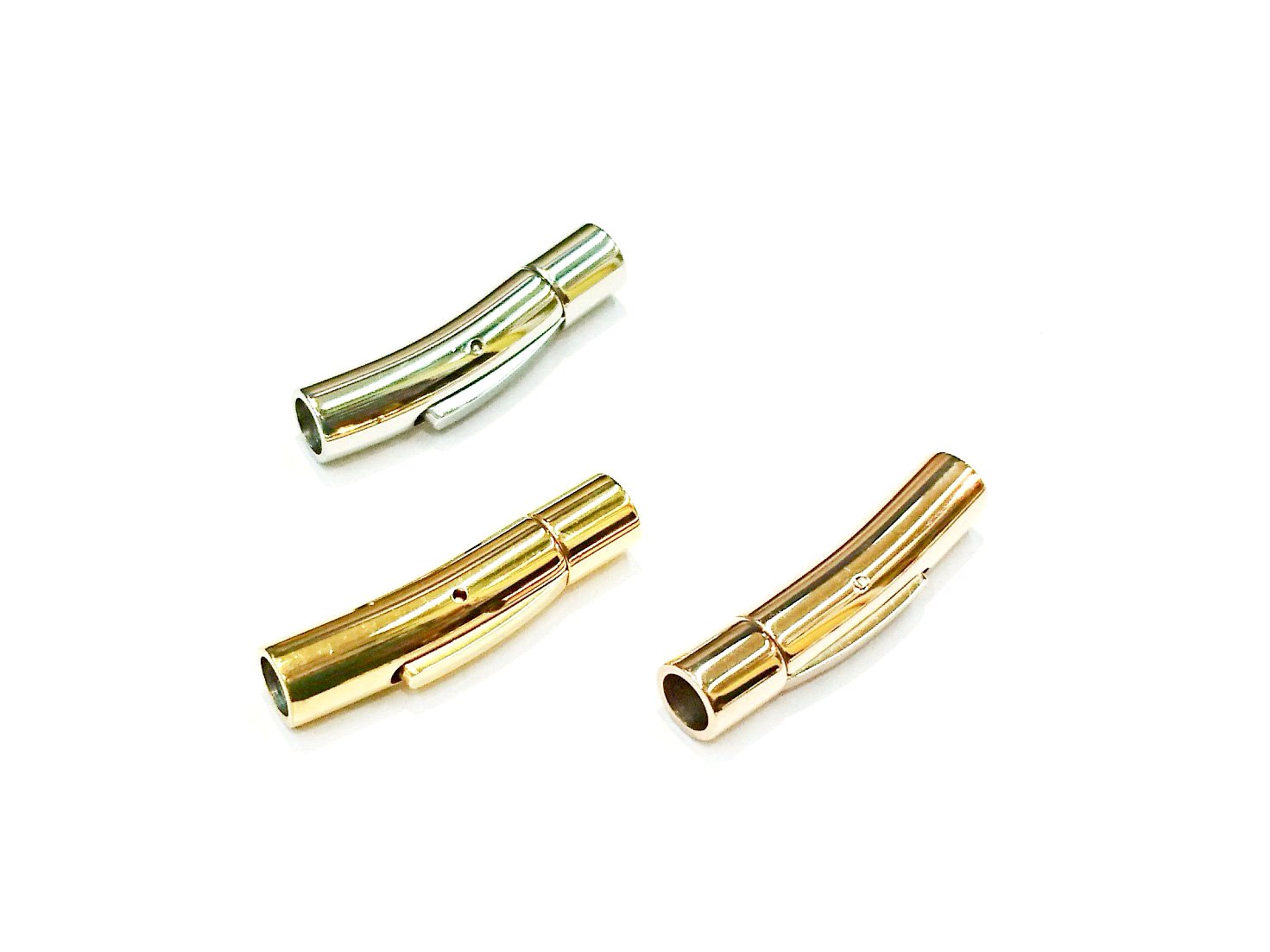 繩尾按扣, 不鏽鋼, 6x28mm, 4mm繩