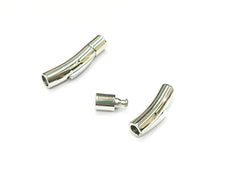 繩尾按扣, 不鏽鋼, 6x28mm, 4mm繩