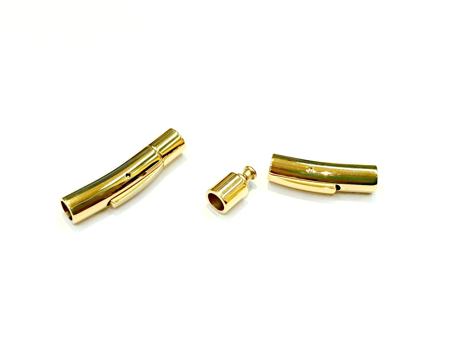 繩尾按扣, 不鏽鋼, 6x28mm, 4mm繩