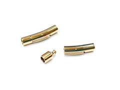 繩尾按扣, 不鏽鋼, 6x28mm, 4mm繩