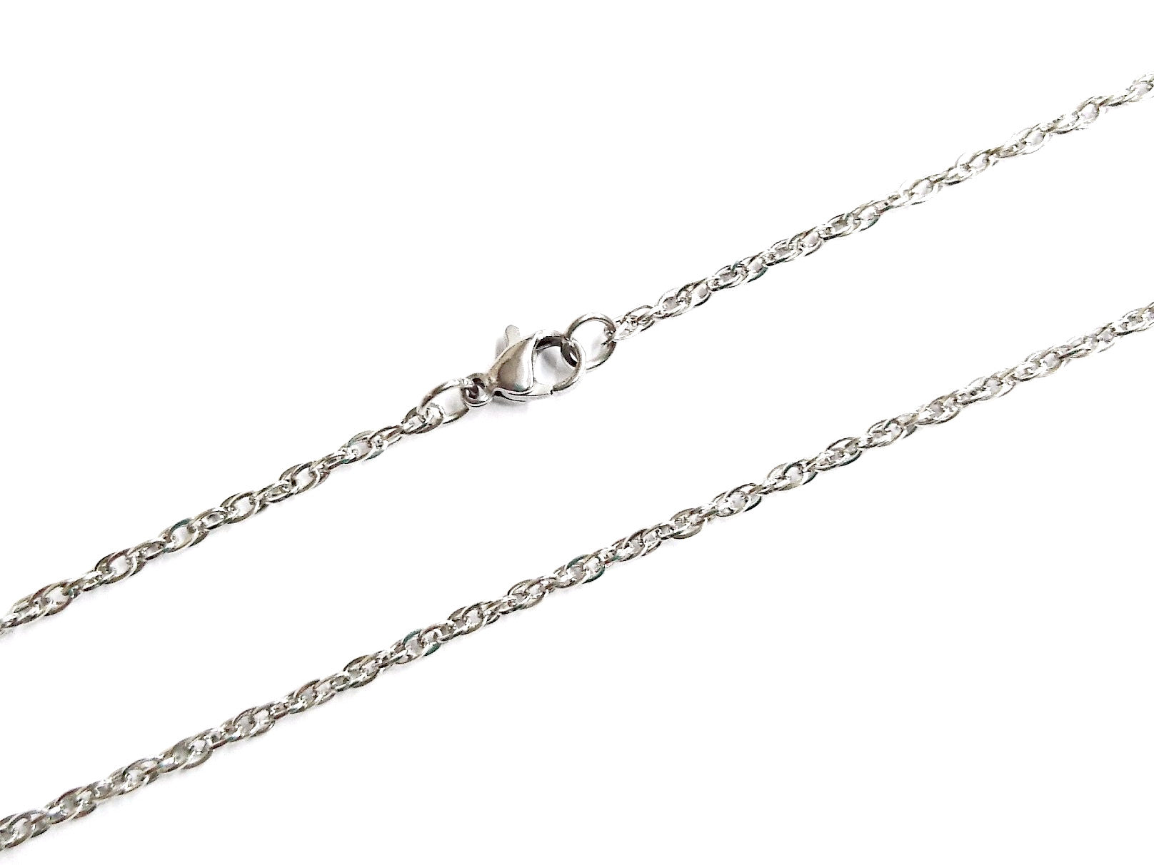 18"/30" Stainless Steel Necklace, 2.2mm Twisted Cable Chain| 18"/30" 不鏽鋼項鏈 2.2mm扭十字鏈