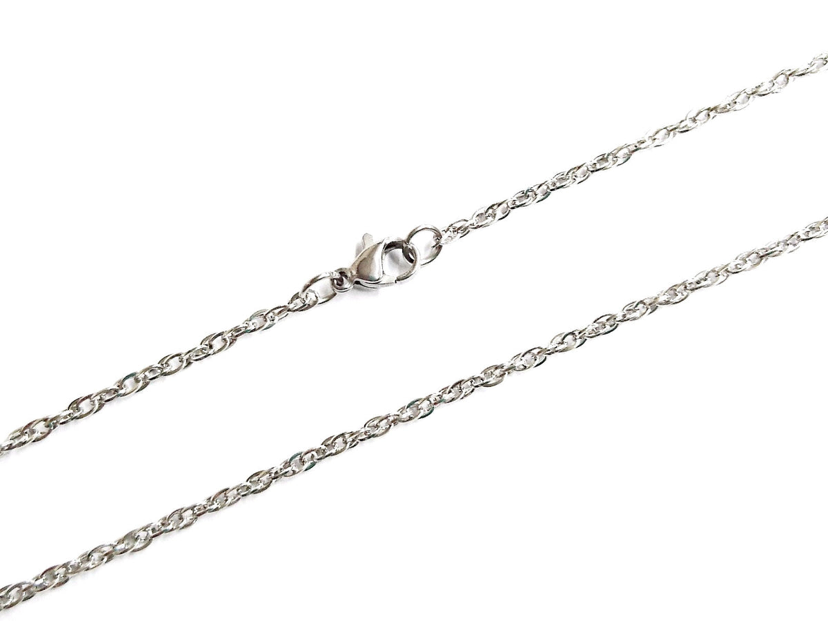 18"/30" Stainless Steel Necklace, 2.2mm Twisted Cable Chain| 18"/30" 不鏽鋼項鏈 2.2mm扭十字鏈